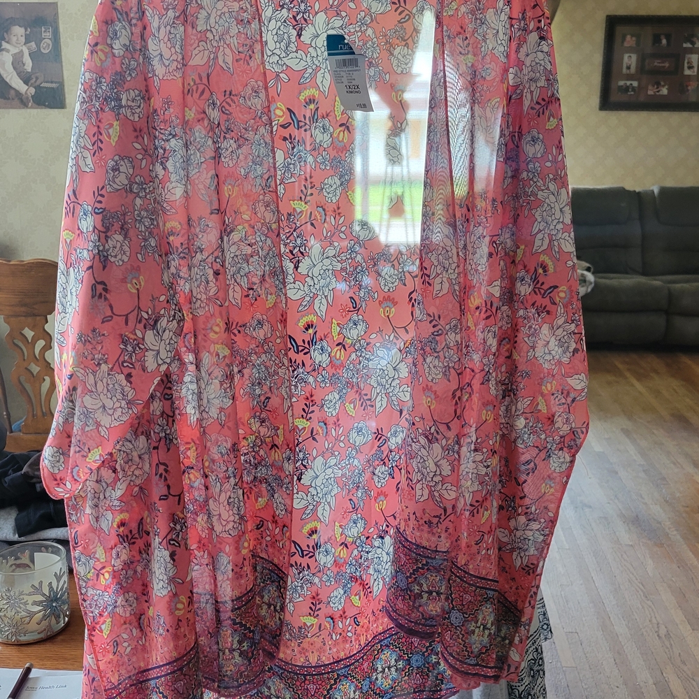 Rue21 Floral Pink Kimono